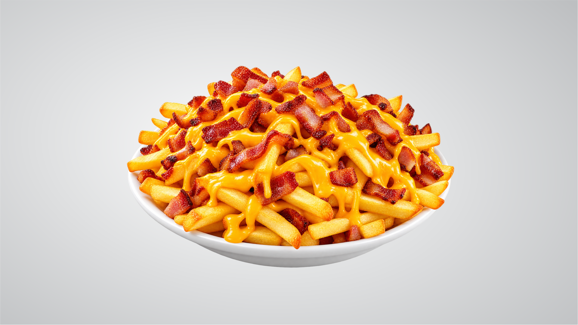 Batata Frita Com Bacon E Cheddar