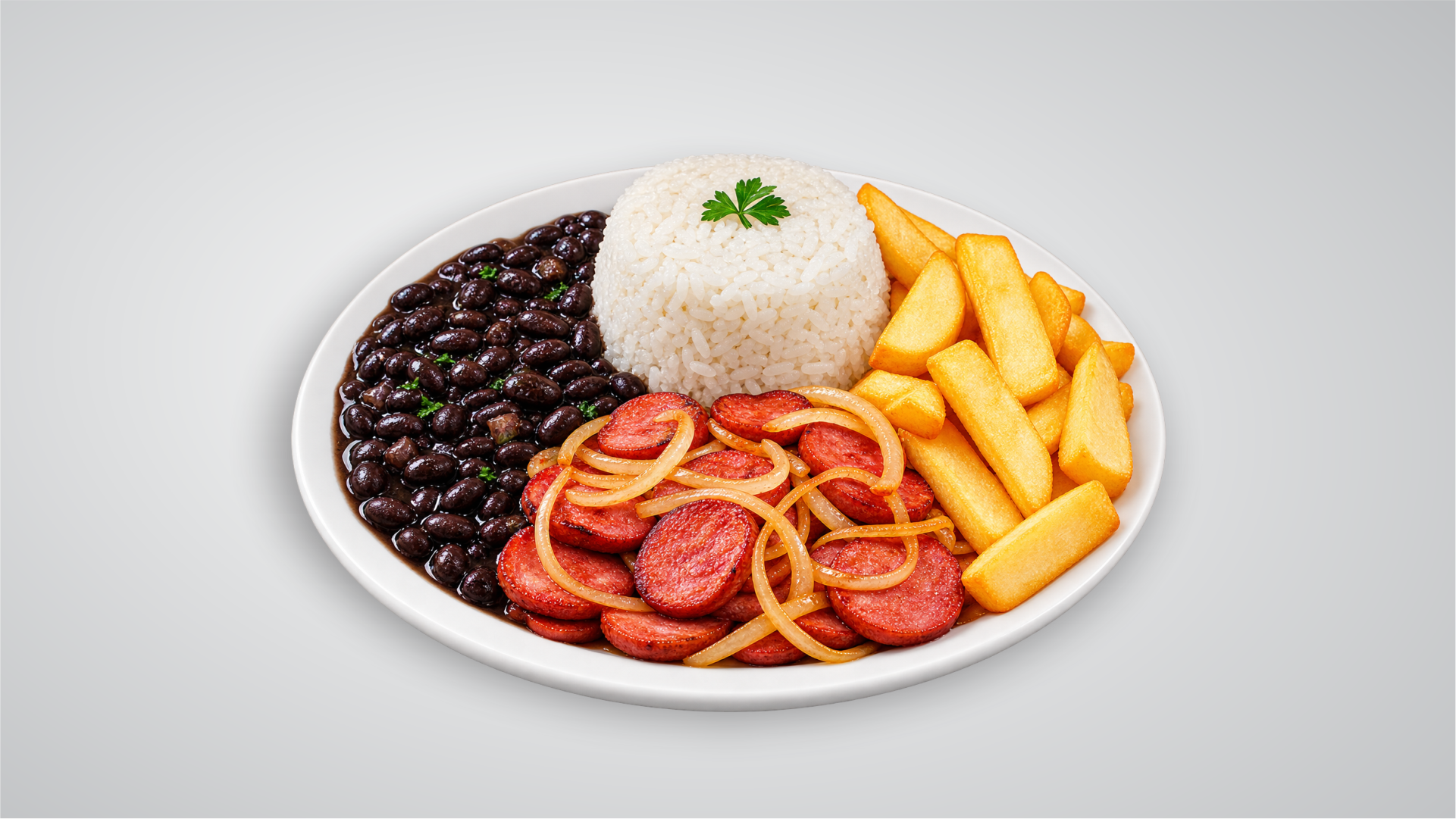 Calabresa Acebolada Com Fritas